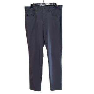 Mizzen Main Helmsman Pants Mens 33x30 Gray Slim Performance Golf Commute Stretch